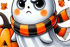 I Ghost People All Year Round PNG, Cute Halloween, Pumpkin Product Image 5