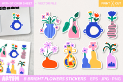 Flowers In Vases Sticker Bundle | Potted Plants Stickers Product Image 1