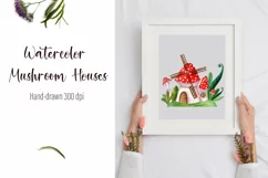 Watercolor Mushroom Houses Sublimation Product Image 2