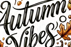 Autumn Vibes PNG Digital Prints,Card Making & T-shirt Design Product Image 5