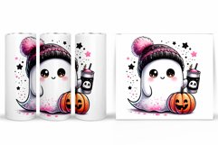 Cute Ghost Tumbler Sublimation. Ghost Halloween Tumbler Product Image 2