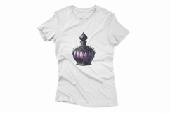 Gothic Ornate Perfume Bottle Faceted Gem Halloween PNG Product Image 2