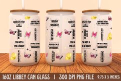 Funny Quotes 16oz Can Glass Wrap, Funny Quotes Can Glass Product Image 1
