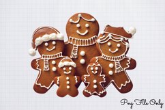Cute Christmas Gingerbread Clipart PNG Product Image 1