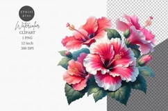 Hibiscus clipart, Holiday clipart, Flowers Product Image 1