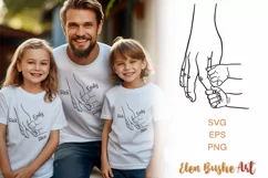 Dad of 2 children Papa svg, best dad ever svg, I love you Product Image 1