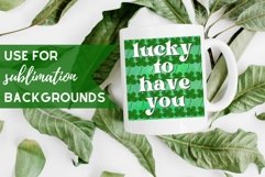 St Patrick's Day Scrapbooking Digital Paper Green Shamrocks Product Image 2