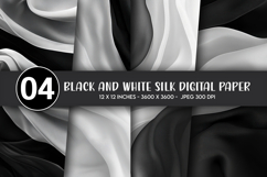 Black and White Silk Digital Paper Product Image 1