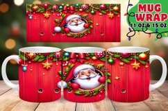 Christmas 3D Cartoon Prank Mug Wrap 15oz PNG Product Image 1