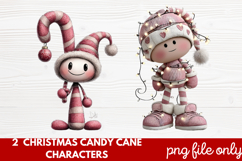 Christmas Candy Cane Characters Clipart Product Image 1