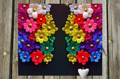 3 D Flowers | 14 Summer Skinny tumbler Sublimation designs Product Image 14