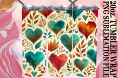 Radiant Smiles 20oz tumbler wrap, Heart Product Image 1