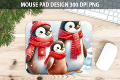 Penguin Mouse pad Sublimation - Christmas Animal PNG Design Product Image 1