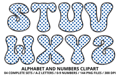 Polka Dots Alphabet Letters &amp; Numbers Clipart PNG 300DPI Product Image 4