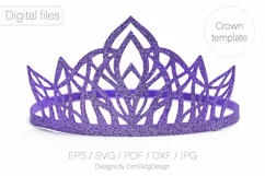 Princess crown svg Birthday party crown Princess tiara Product Image 6