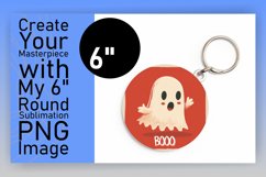 Adorable Halloween Ghost Round Design Sublimation Product Image 1