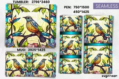 Hummingbird Tumbler Sublimation | Pen And Mug Wrap Product Image 2