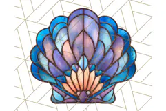 Stained Glass Sea Creatures PNG Clipart, Ocean Fantasy Product Image 2