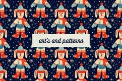 Retro Christmas patterns | Retro Christmas digital paper Product Image 12