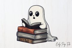 Bookish Ghost Sublimation Clipart, Sublimation PNG Product Image 1