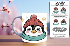 Trendy 11oz Mug Wrap Png Template , Cute Christmas Product Image 1