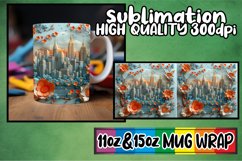 Nature's Canvas: 3D Flower Pattern Mug 15oz Product Image 1