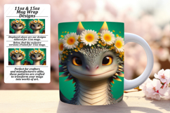 Charming 11oz Mug Wrap Png Design , Dragon Product Image 1