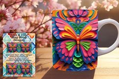 Whimsical Springtime Butterflies: 3D Mug Wrap Product Image 1