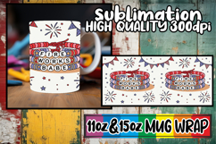 Blissful dreams sublimation print wrap, Patriotic Product Image 1
