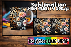 Joyful nights sublimation mug wrap, Leopard Prints Product Image 1
