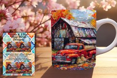 Rustic Americana Truck Mug Wrap 11oz 15oz Product Image 1