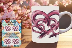 Heart Pattern Mug Wrap Sublimation Design 11oz 15oz Product Image 1