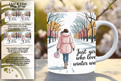 Sublime 11oz Mug Wrap Png Template , Just A Girl Product Image 1