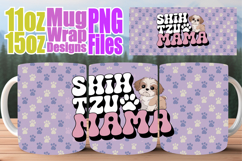 Cheerful sunsets sublimation mug wrap, Dog Mom Product Image 1