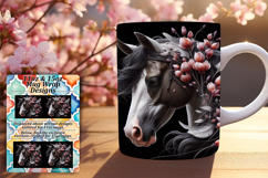 Creative 11oz Mug Wrap Png Template , Horse Product Image 1