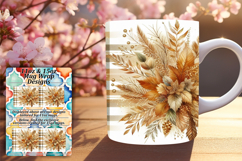 Funky 11oz Mug Wrap Png Artwork , Autumn Flower Product Image 1