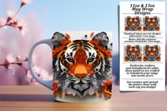 Feline Finesse: 3D Cat Mug Wrap - Sublimation 11oz/15oz Product Image 1