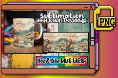 Beauty View Embroidery Mug Wrap - 15oz 11oz Product Image 1