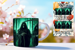 Classy 15oz Mug Wrap Png Design , Horror Halloween Product Image 1