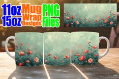 Floral Fantasy Sublimation Mug Wraps 11oz 15oz - Spring Awak Product Image 1