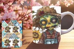 Scarecrow Mug Wrap Autumn Sublimation 11oz 15oz Product Image 1