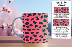 Colorful Glittery Leopard Print Mug Wrap 11oz/15oz Product Image 1