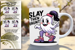 Custom 11oz Mug Wrap Png Artwork , Funny Ghost Product Image 1