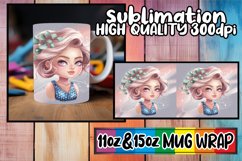 Happy vibes 11oz 15oz sublimation wrap, Woman Product Image 1
