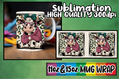 Gentle dreams 11oz 15oz sublimation wrap, Cute Cow Product Image 1