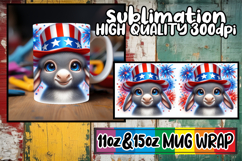 Soft whispers 11oz 15oz mug wrap, USA Animals Product Image 1