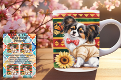 Chic 15oz Mug Wrap Png Design , Cute Dog Product Image 1