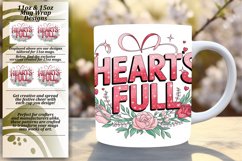 Fancy 11oz Mug Wrap Png Design , Valentines Product Image 1