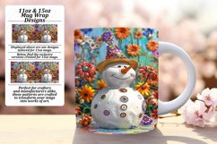 Christmas Magic Sublimation Mug Wrap 11oz/15oz Snowman Joy Product Image 1