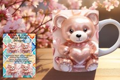 Heartfelt Valentines Mug Elegance with 3D Bear Delight Product Image 1